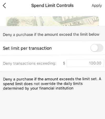 Spending Limit Contols