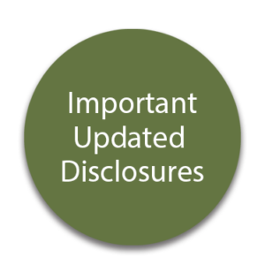 Important Updated Disclosures