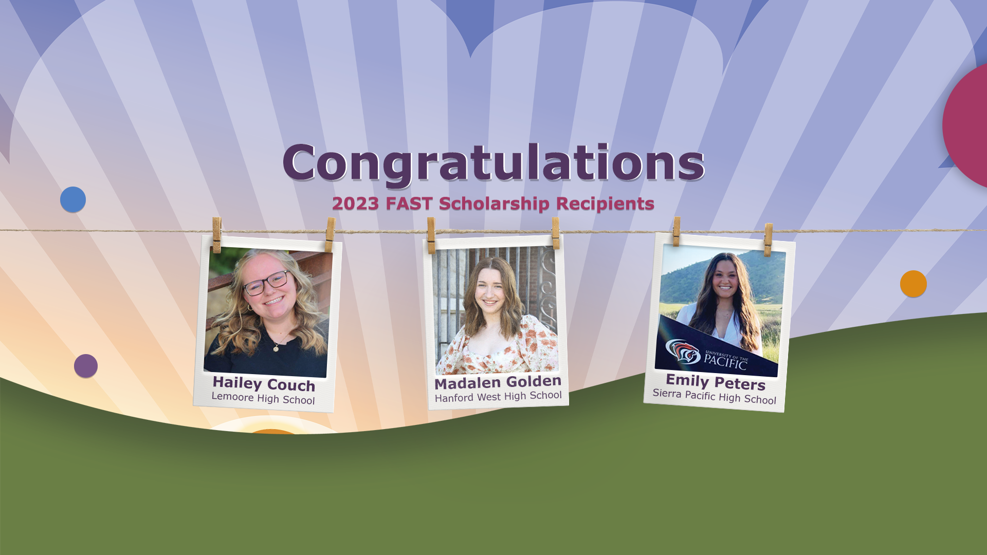 Congratulations, 2023 Fast Scholarship Recipients