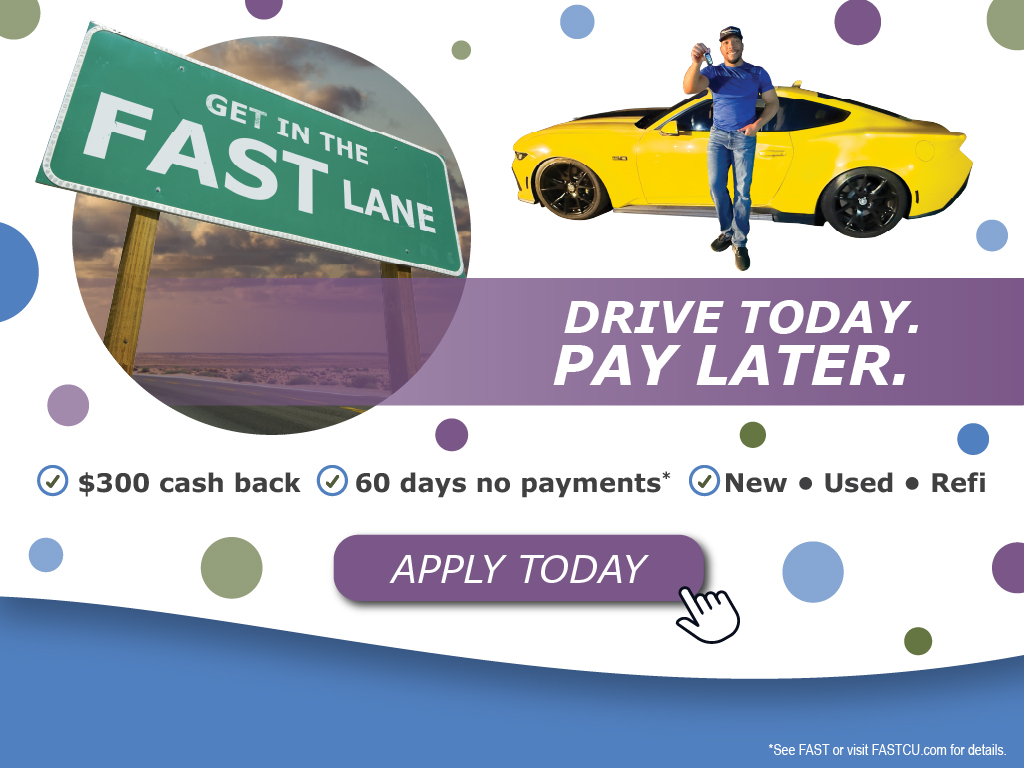 Drive Today Pay Later $300 cash back & 60 days no payments