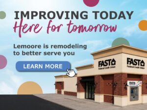 Improving today here for tomorrow. Lemoore is remodeling to better serve you