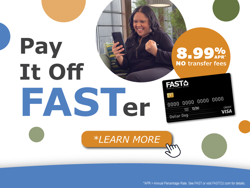 Pay it off FASTer. 8.99% APR no transfer fees. learn more