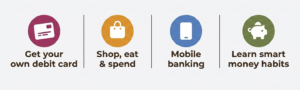 Get your own debit card. Shop, eat & spend. Mobile banking. Learn smart money habits.